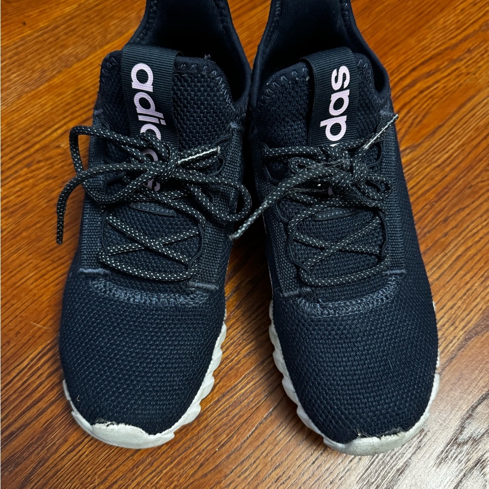 Adidas Black & Pink Sneakers with White Accents girls 4